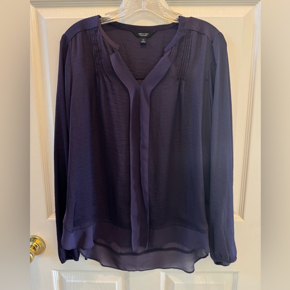 NWOT - Simply Vera Vera Wang Purple Blouse - Medium - Picture 1 of 7